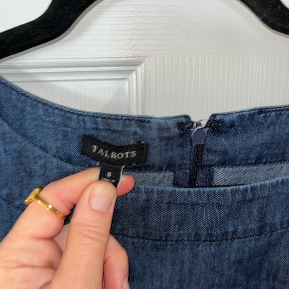 Talbots Dark Blue Long Sleeve Denim Dress - Picture 2 of 3